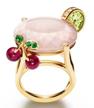 Piaget anel coquetel Pink Lady