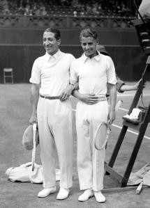 Rene Lacoste e Henry W. Austin no Wimbledon Lacoste Austin em 1928 @ Foto AP