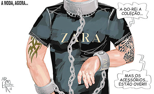 Ilustração sobre trabalho escravo da Zara @ Sandro Almeida
